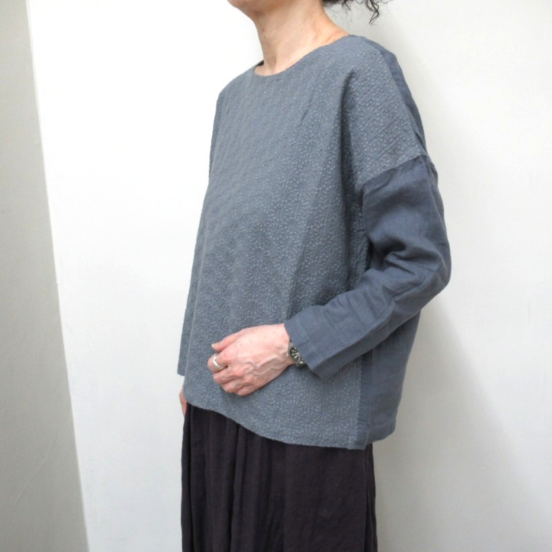 DAYS  刺繍2wayプルオーバー /トープ675 【日本製】